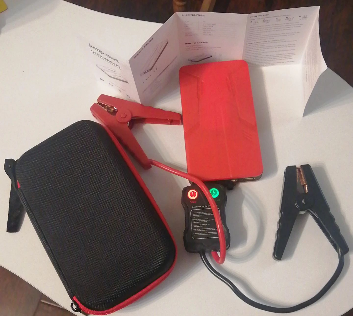 Jump Starter Power Bank with Cables and Case - photo 3