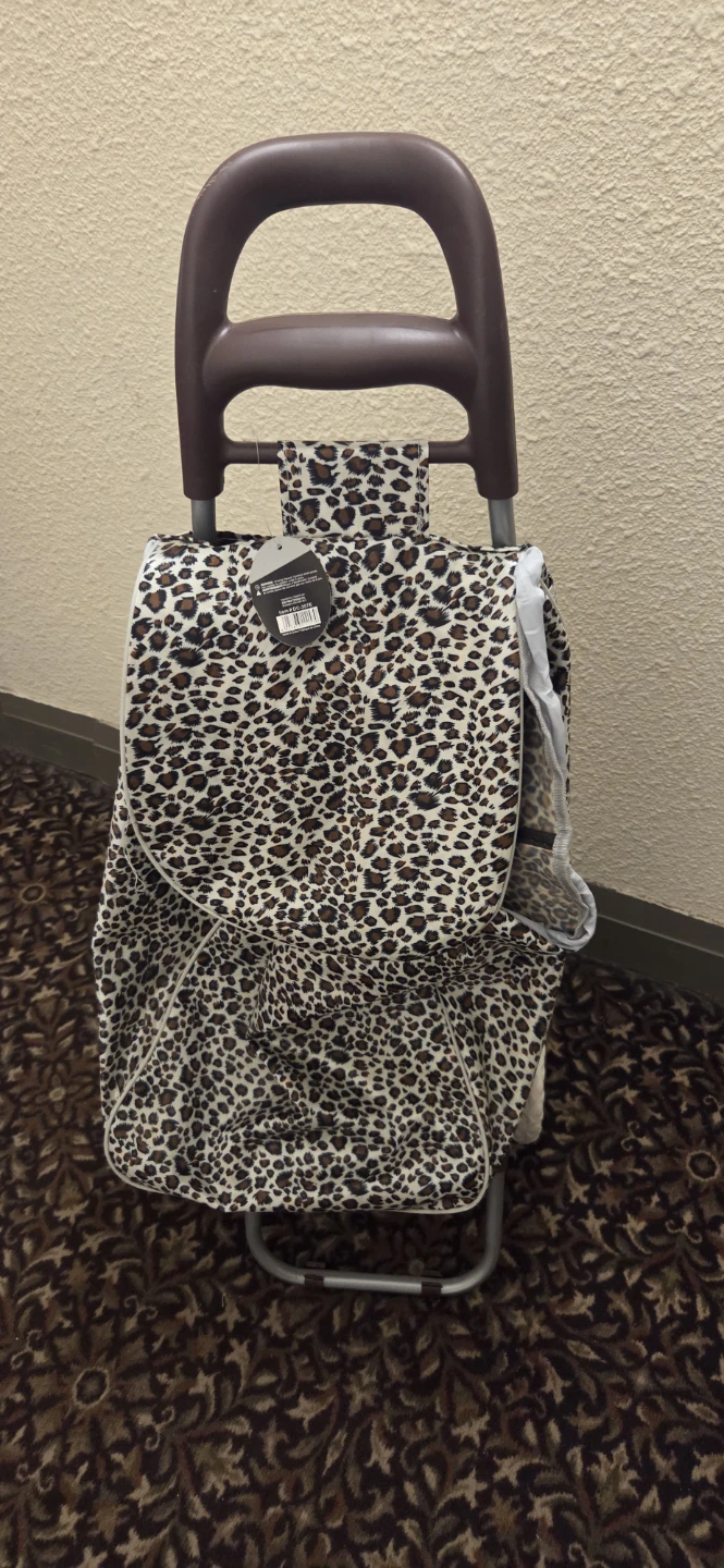 Leopard Print Shopping Cart Trolley
