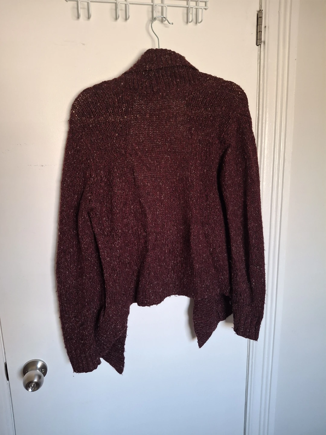 GARAGE Women's Cardigan XS Burgundy Speckled - photo 4