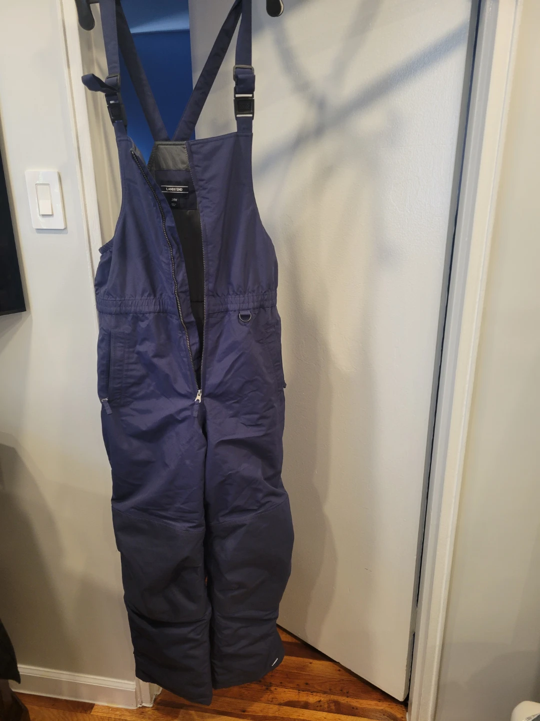 Lands' End Navy Blue Insulated Ski Overalls - Youth M - photo 2