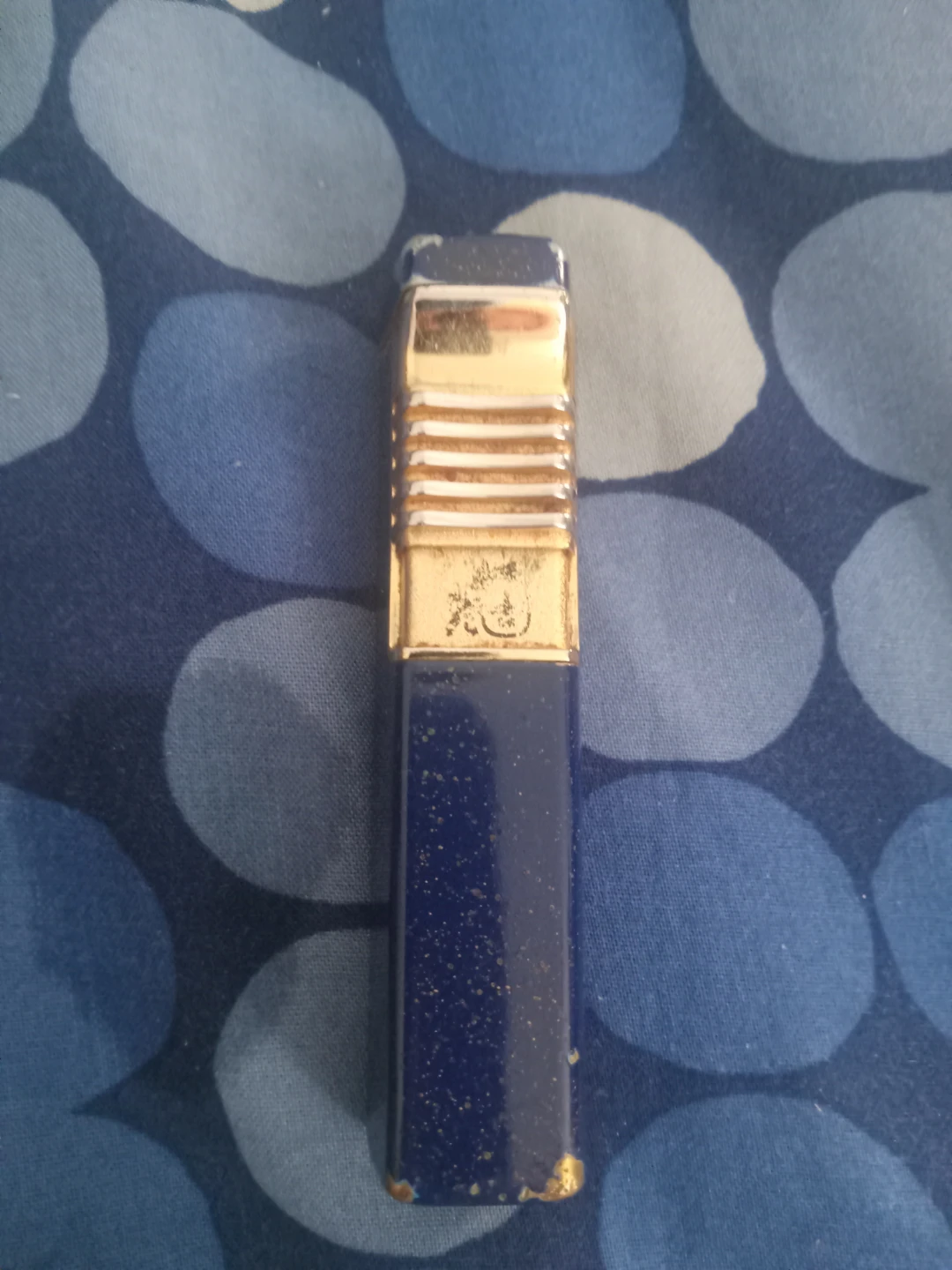 Vintage Blue and Gold Lighter