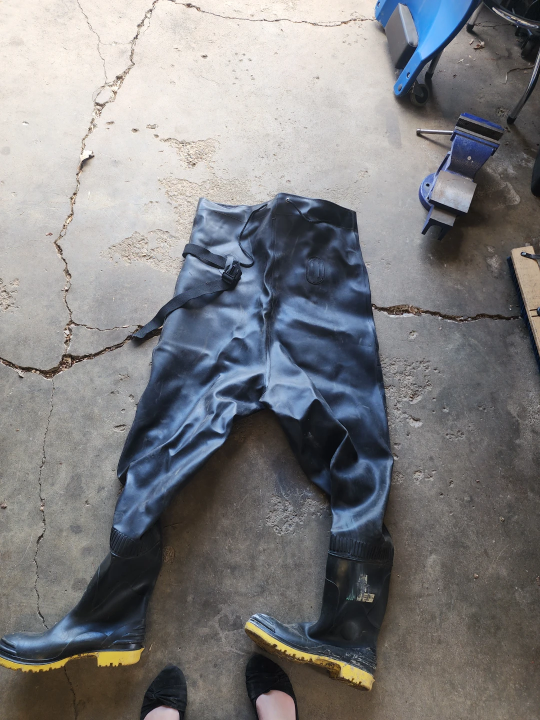 Black Wader Pants with Boots