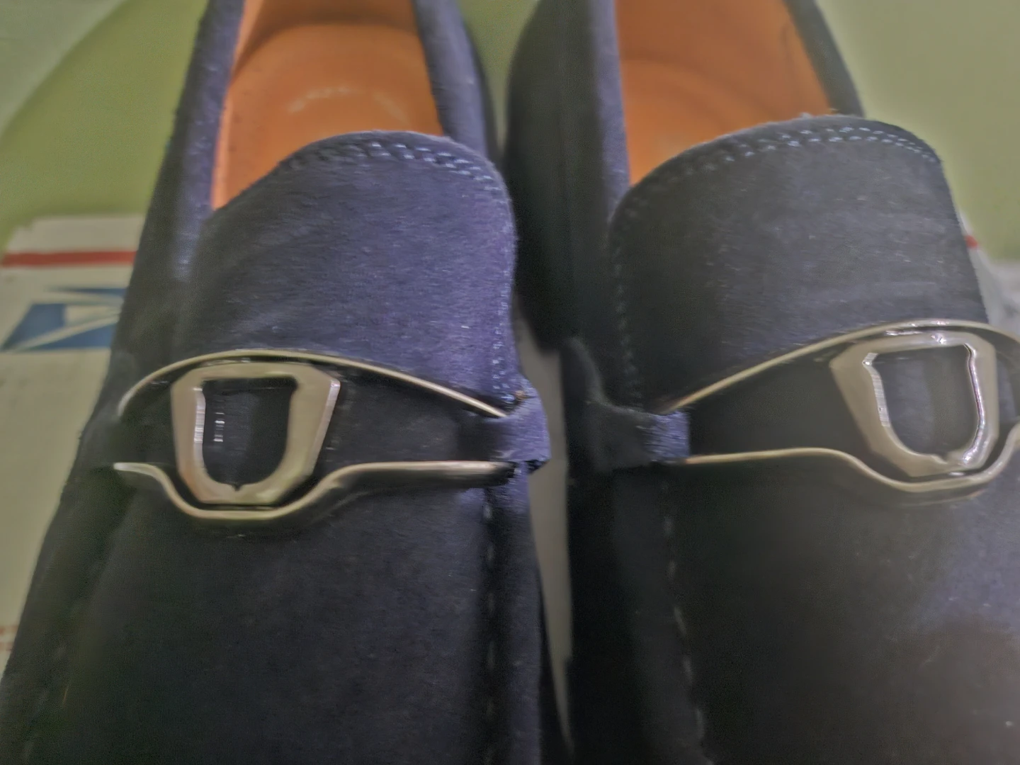 Stacy Adams Navy Suede Loafers - Size 11 - photo 4
