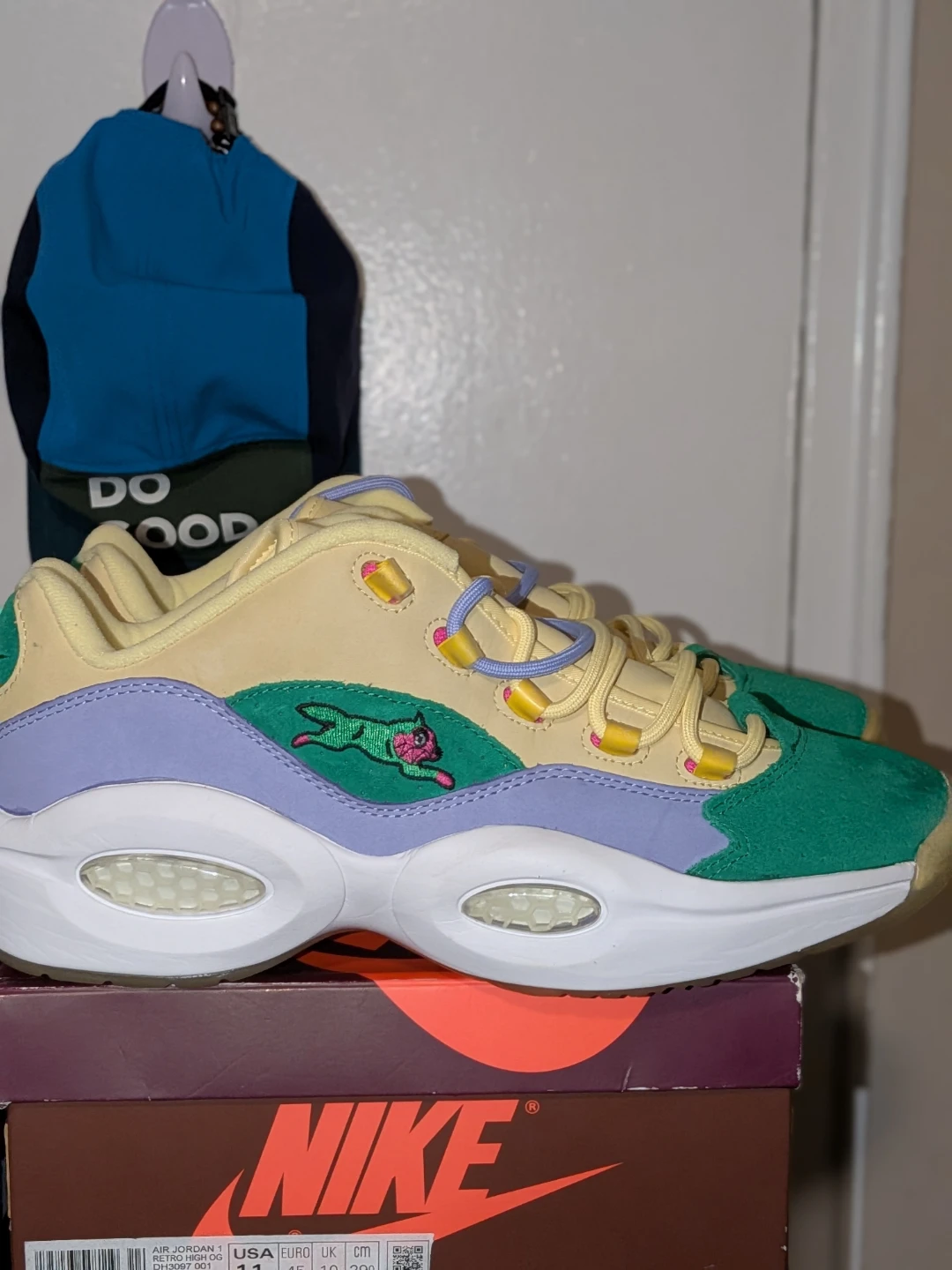 Reebok Question Mid "Why Not Us?" "Bred" Size 11