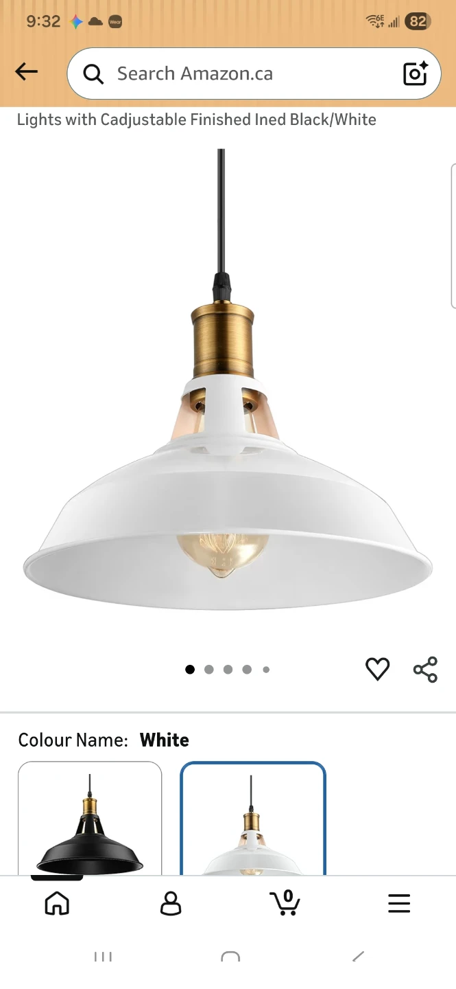 White Industrial Pendant Light