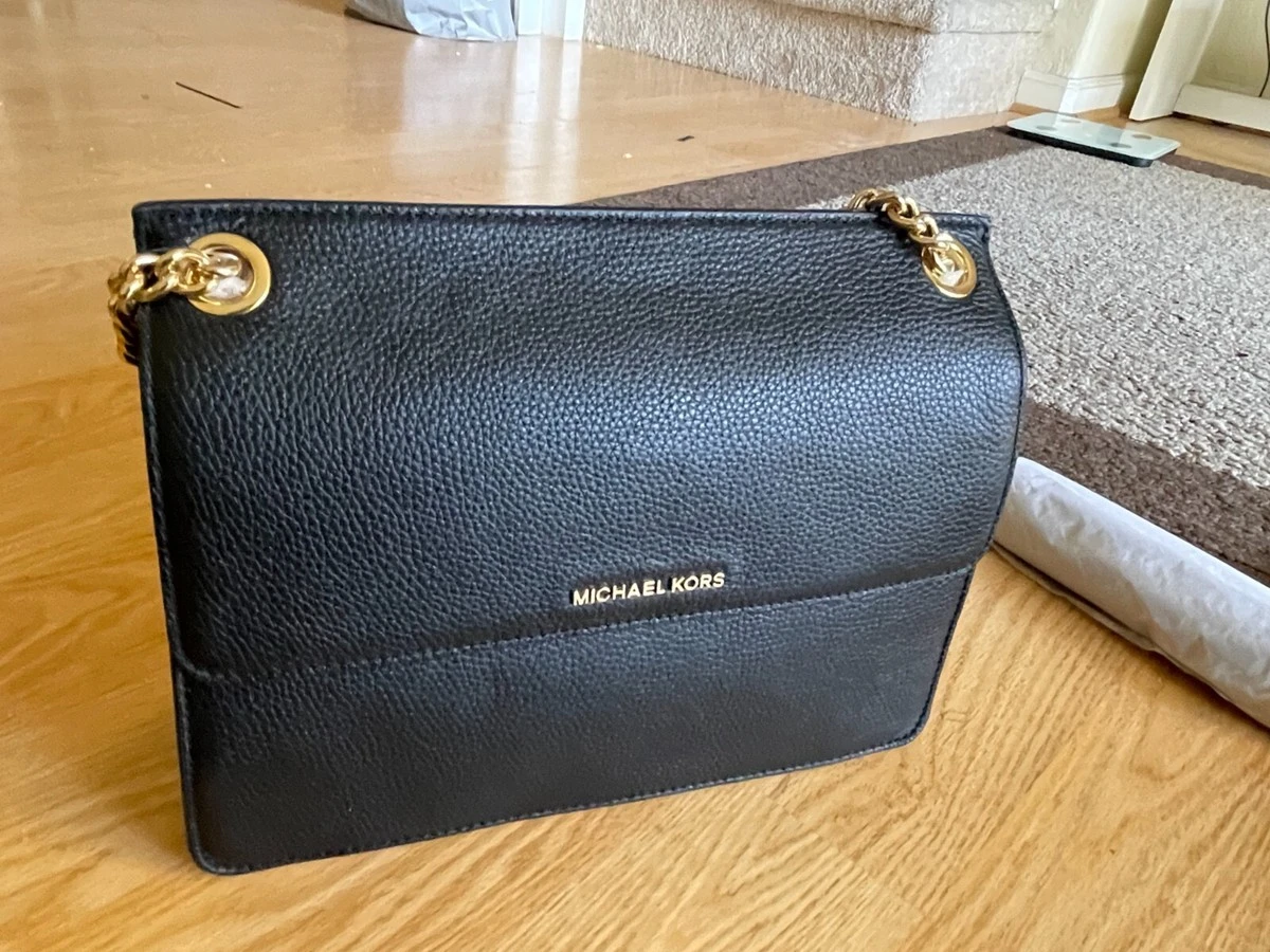 Michael Kors Black Leather Chain Shoulder Bag