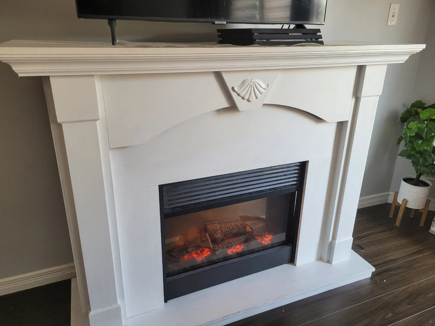 White Electric Fireplace - photo 2