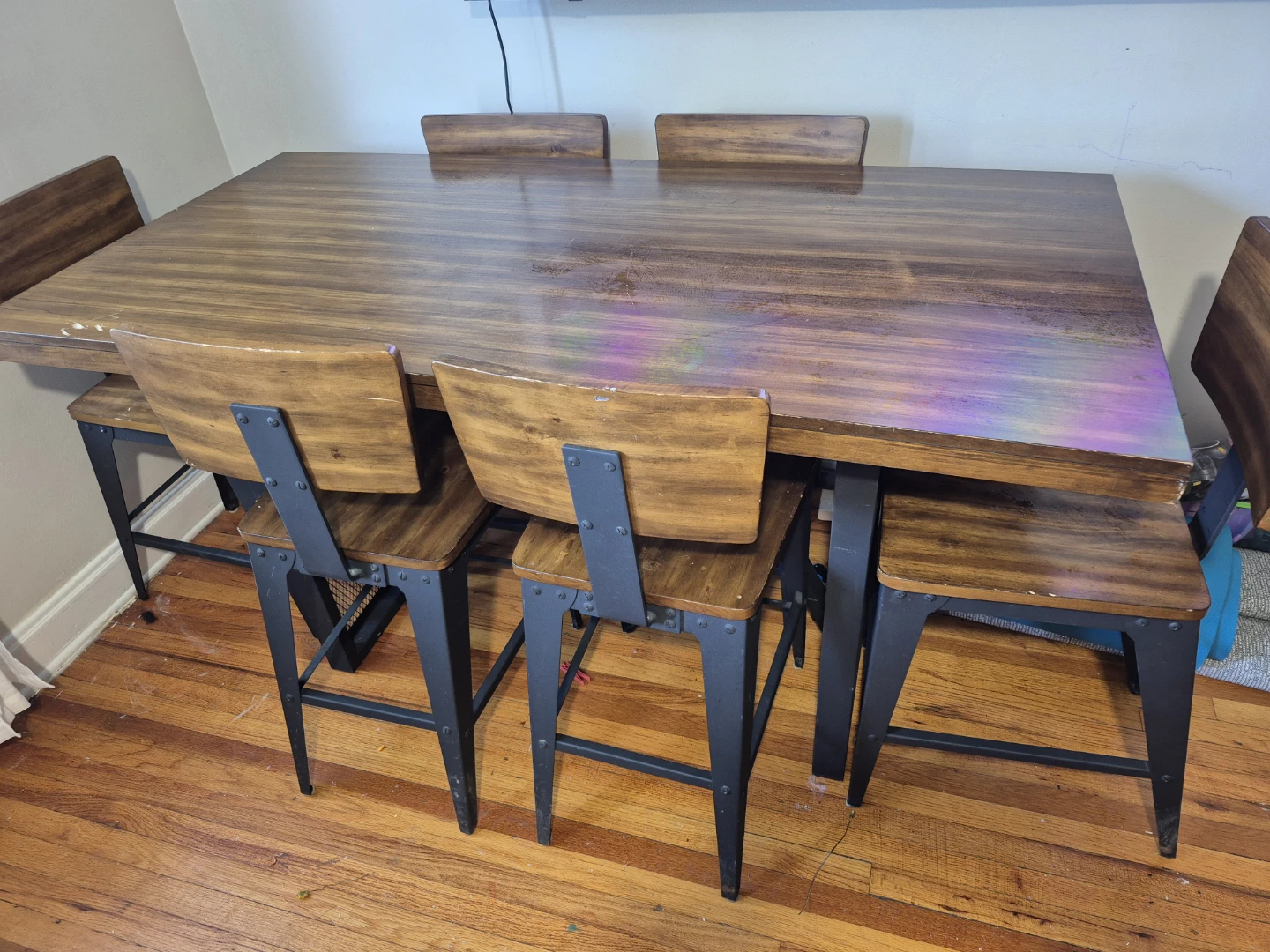 Wooden Dining Table with 4 Chairs - photo 4