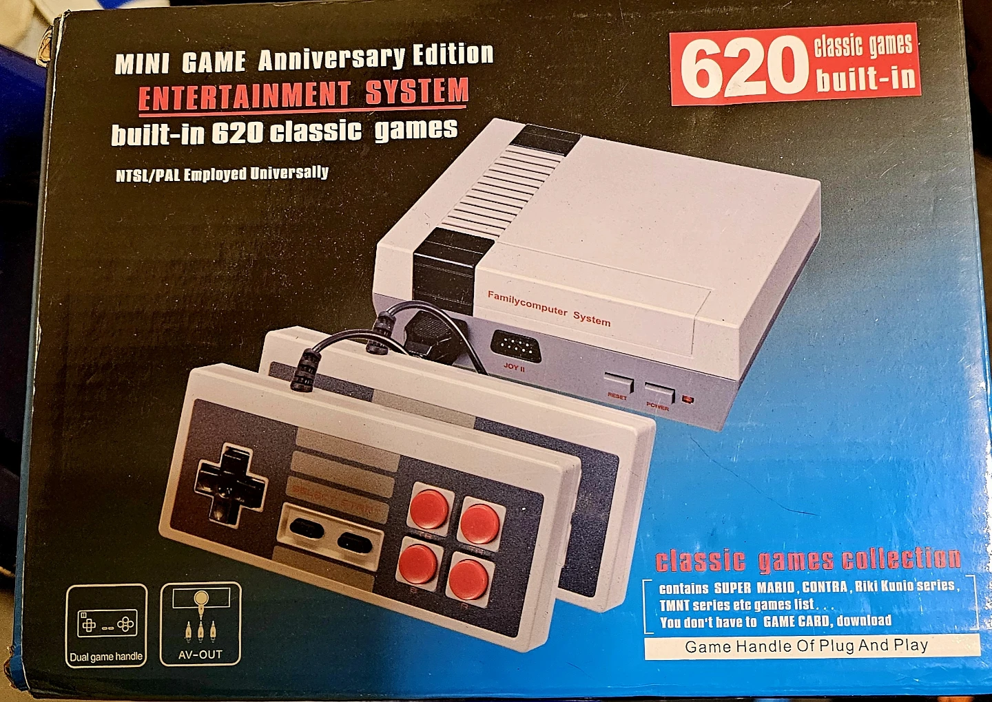 Mini Game Entertainment System with 620 Classic Games