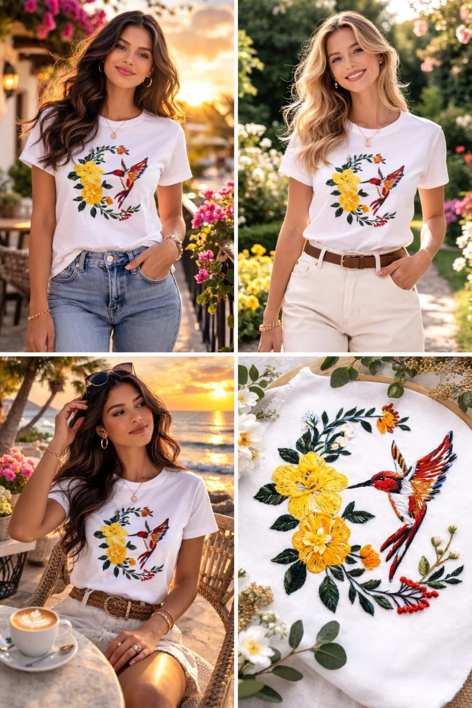 Ladies; Hand embroideed T-Shirts - photo 5