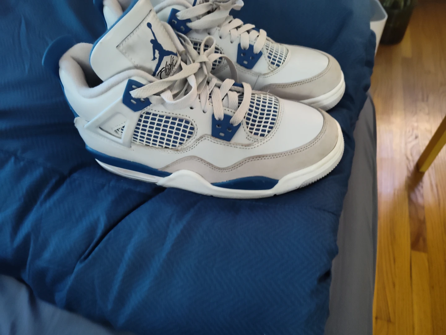 Youth Air Jordan 4 military blue