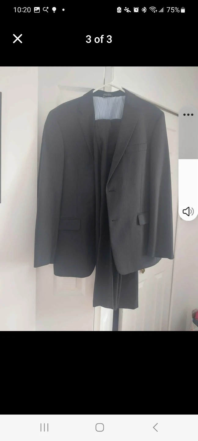 Tommy Hilfiger black pin striped suit for men