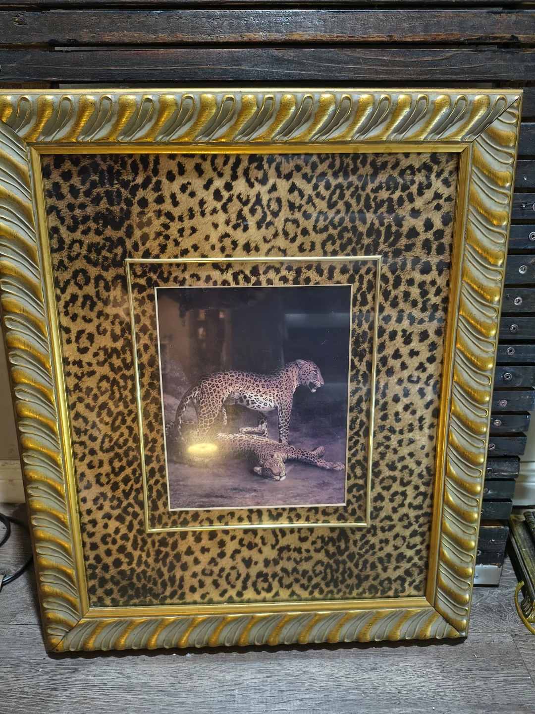 Framed Leopard Print Wall Art