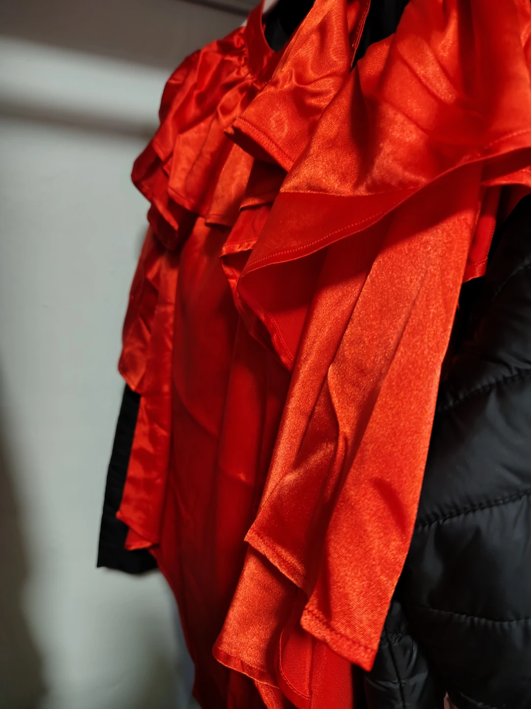 Red Ruffled Off-the-Shoulder Top