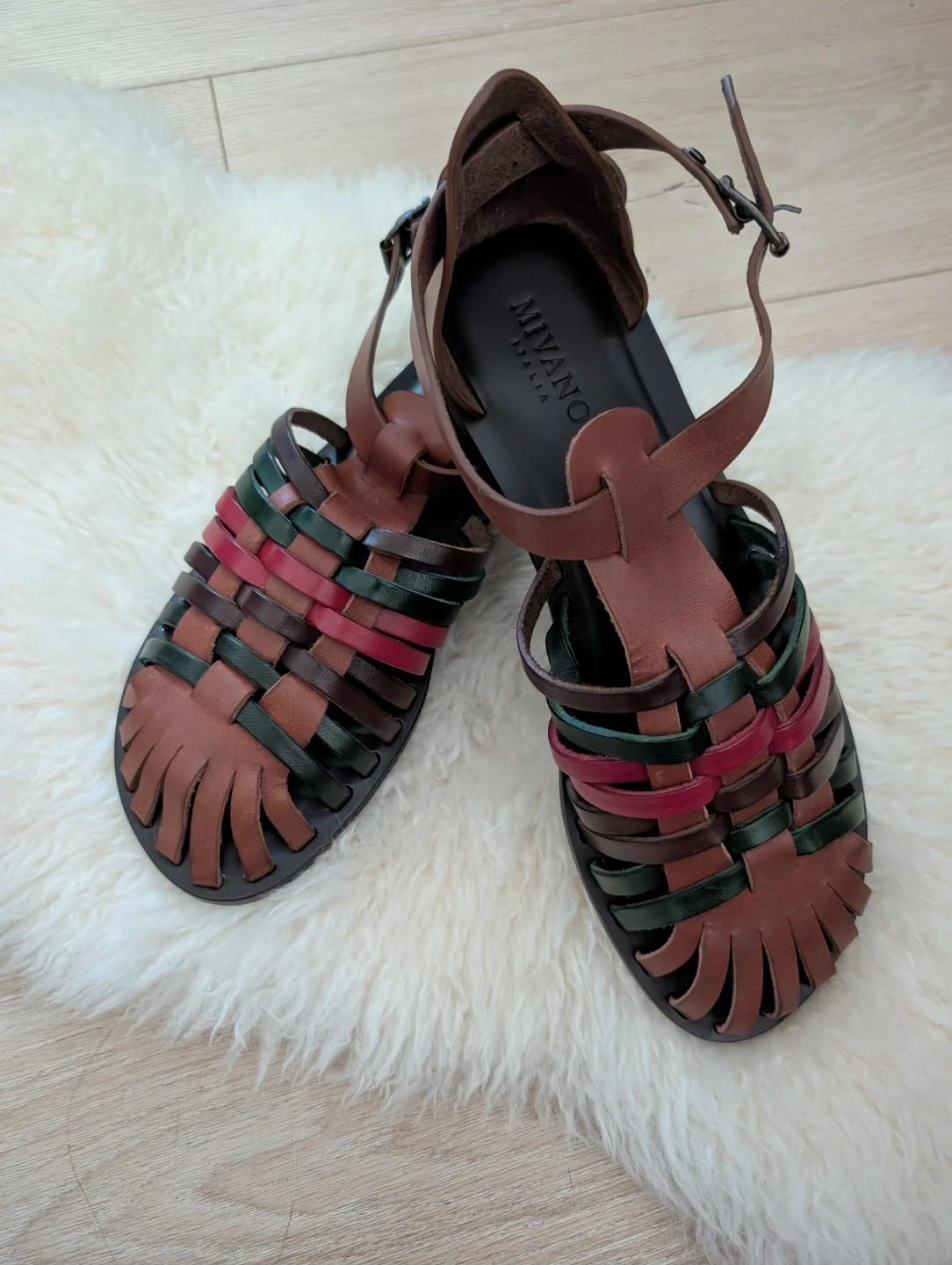 Mivano Italia Woven Leather Sandals