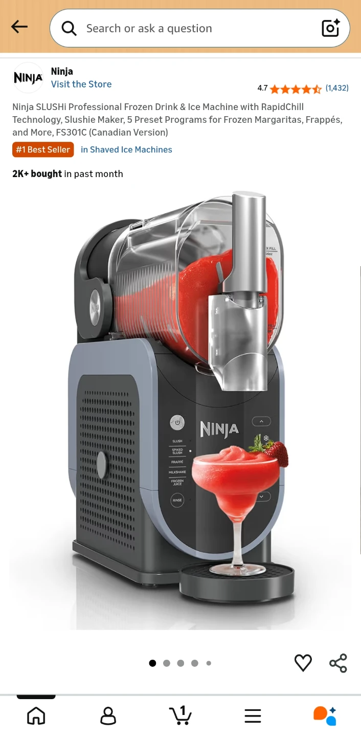 Unopened Ninja Slushii Professional Frozen Drink Maker FS301C