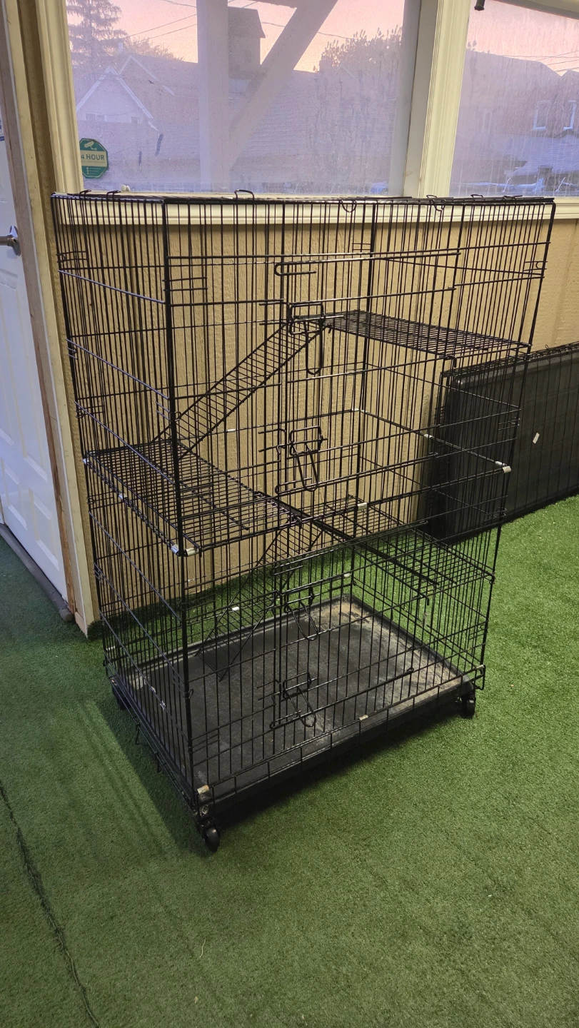 Multi-Level Pet Cage with Wheels