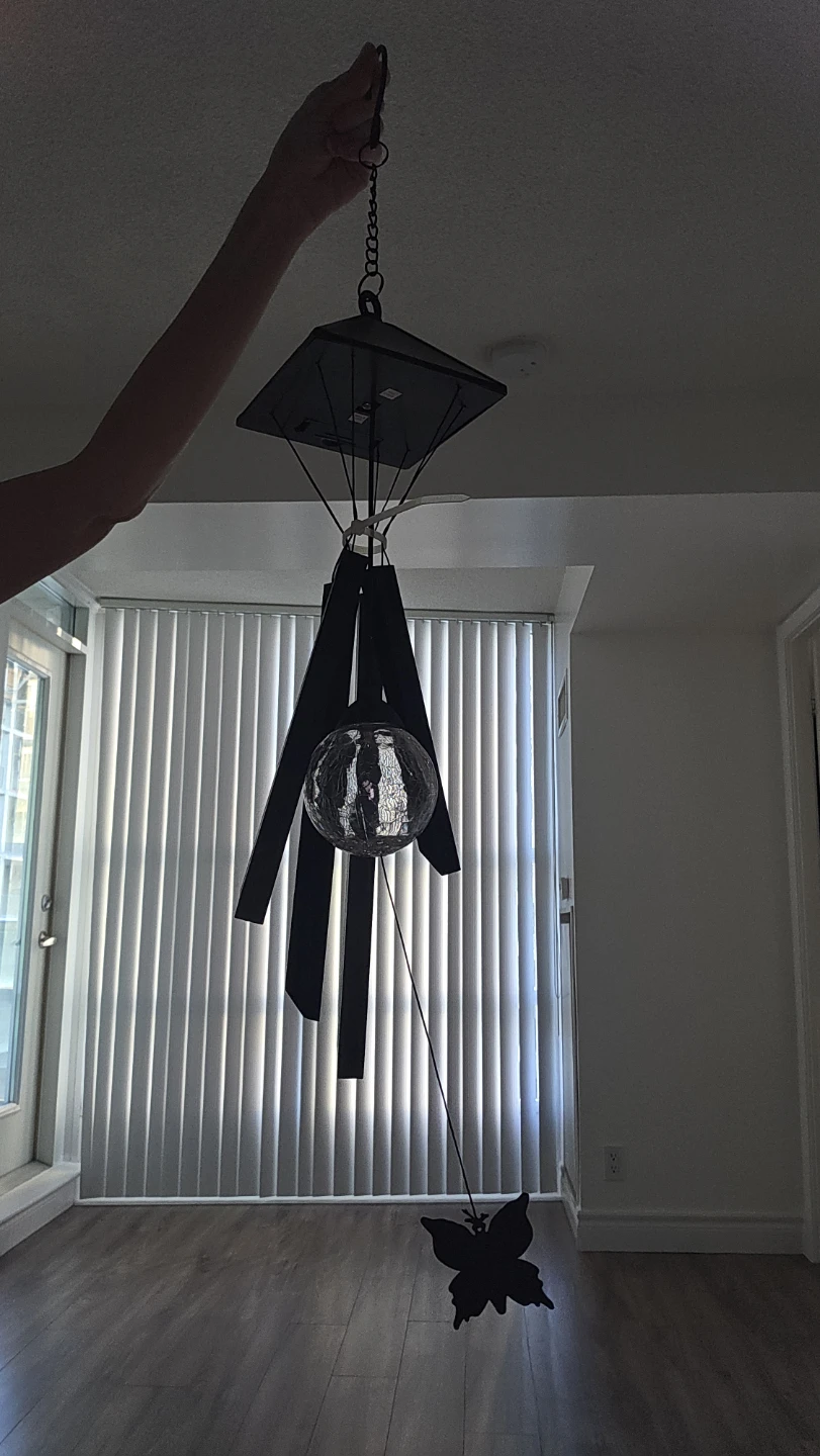 Solar Powered Butterfly Wind Chime