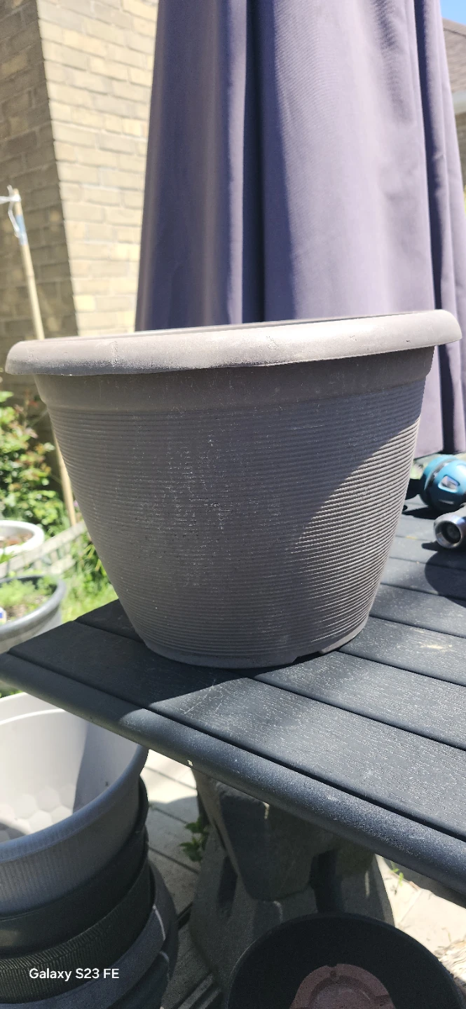 Brown Plastic Flower Pot