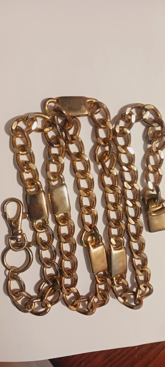 Gold Tone Chunky Chain Belt or Necklace
