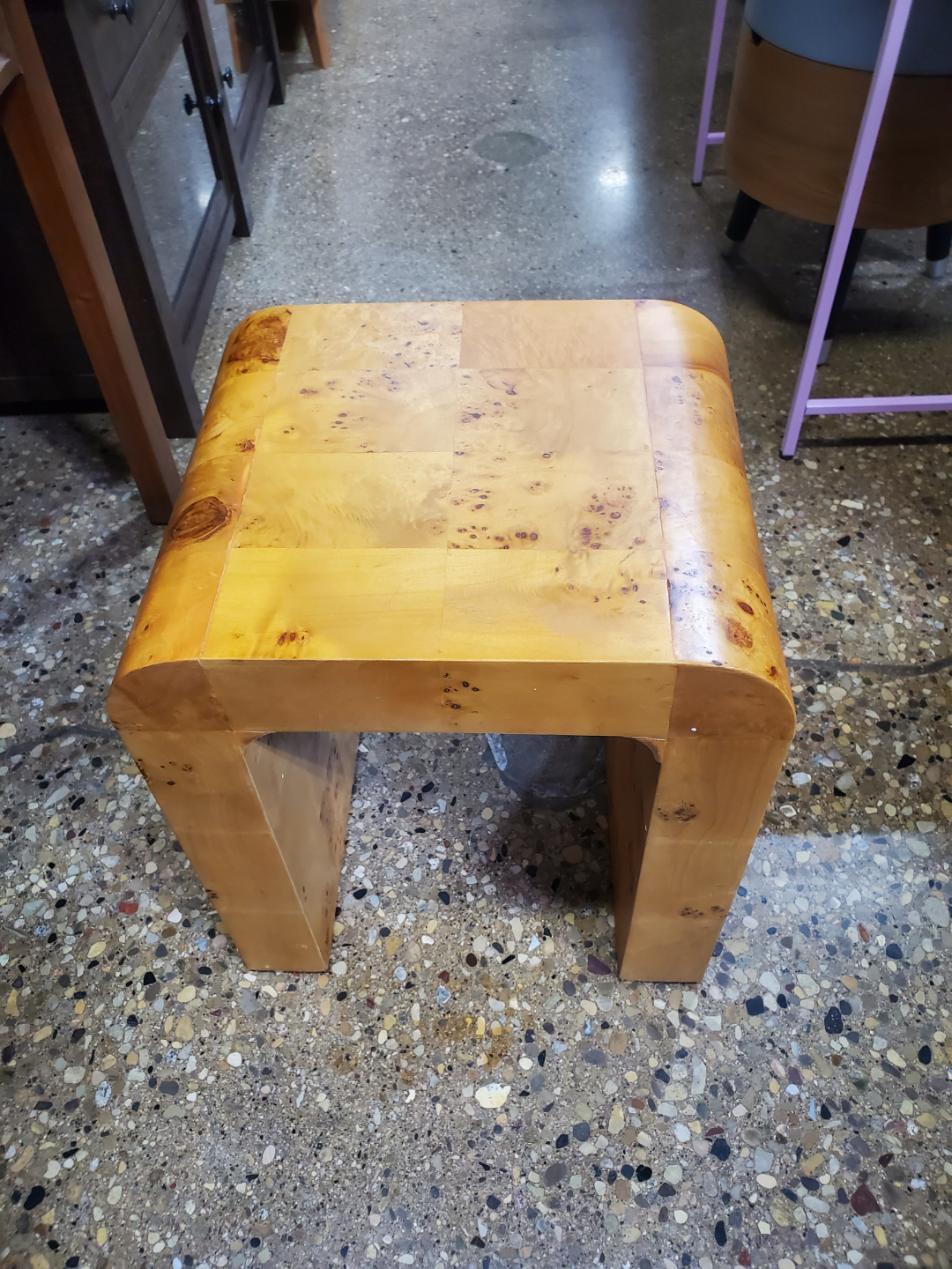 Burl Wood Waterfall End Table - photo 3