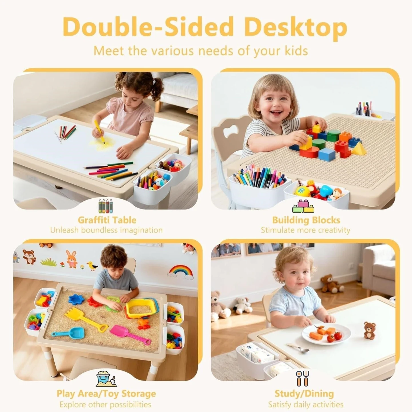 Kids Activity Table and Chair Set - Adjustable Height - photo 3
