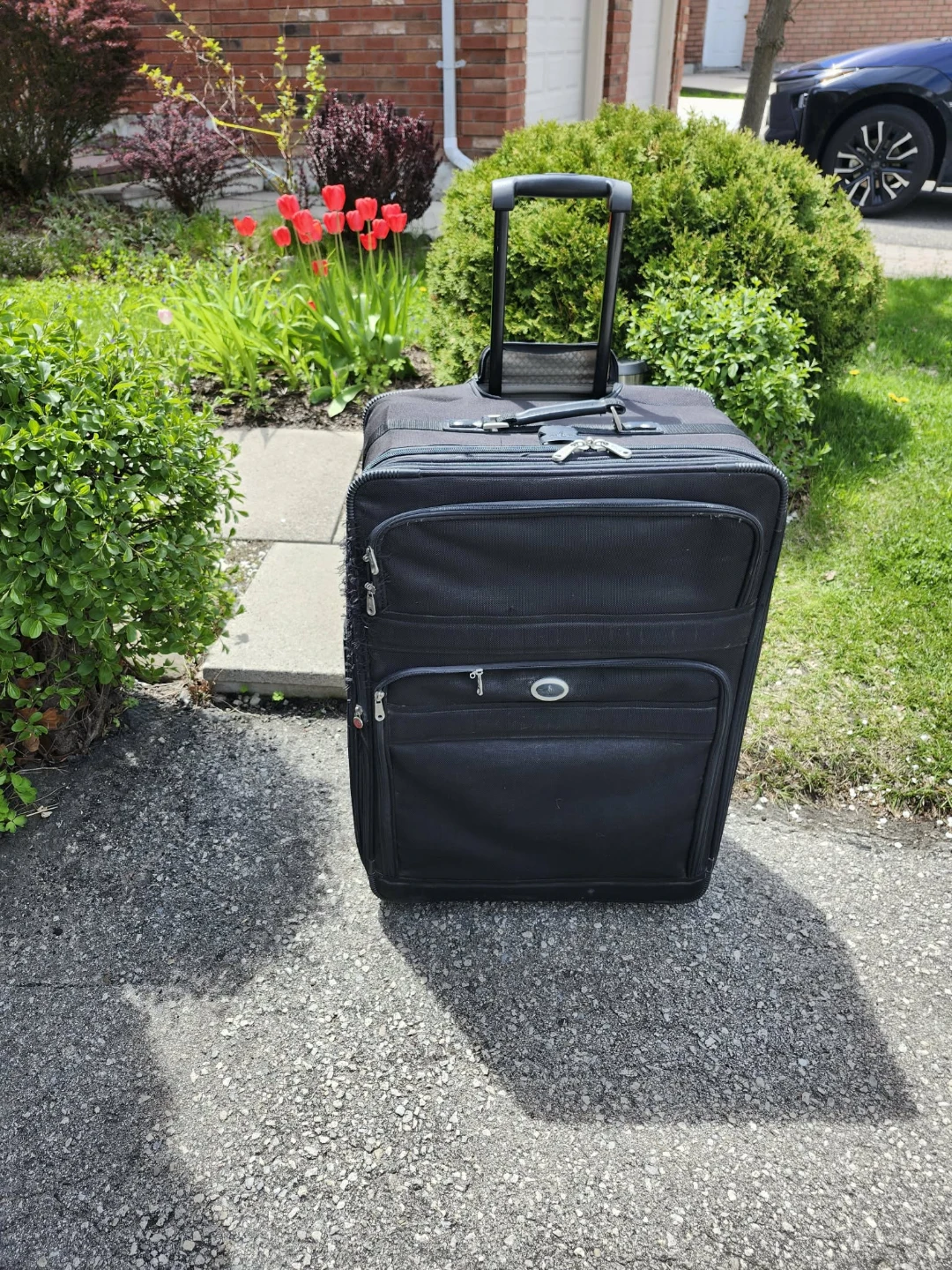 Large Black Rolling Suitcase