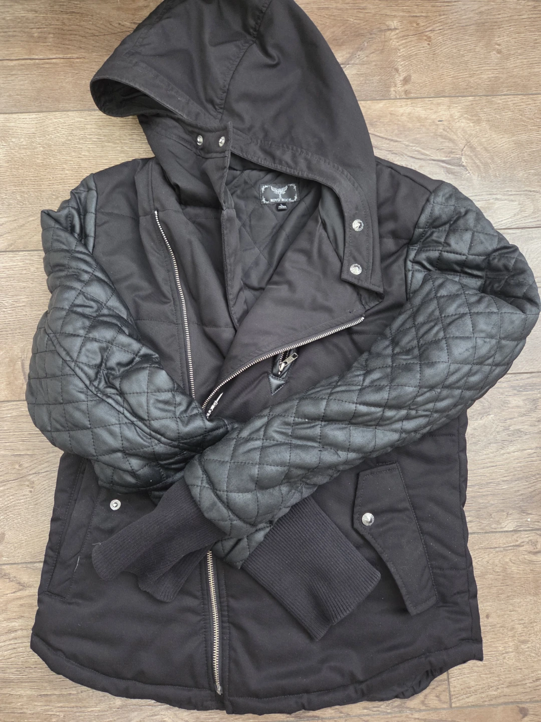 Free men's ROYAL ROCK Black Quilted Sleeve Jacket