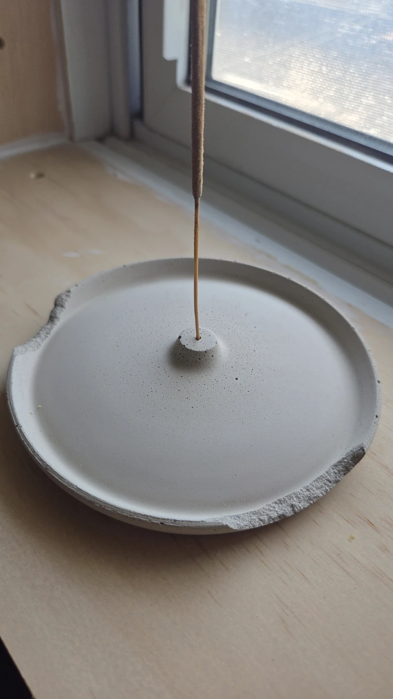 Clay, handmade Incense Holder