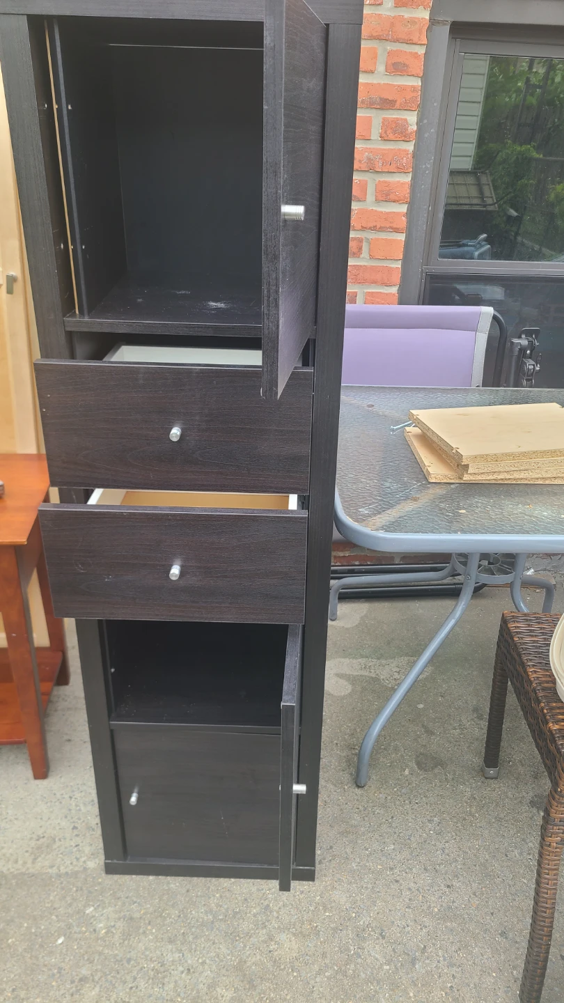 Dark Brown Storage Cabinet with Drawers - photo 3