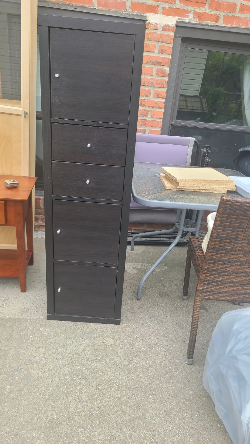 Dark Brown Storage Cabinet with Drawers - photo 5