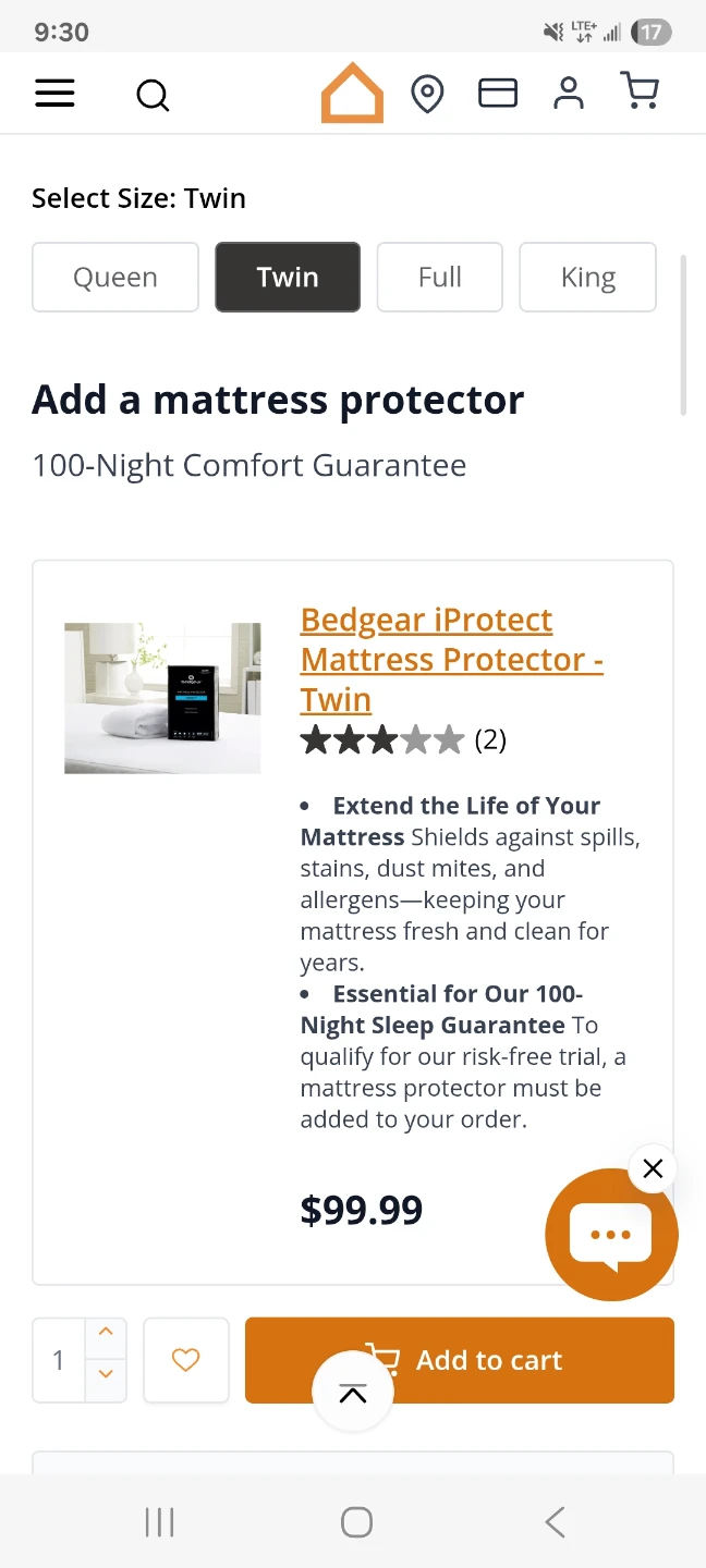 Bedgear iProtect Mattress Protector - Twin