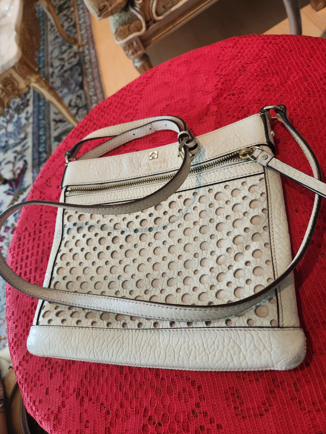 Kate Spade Cream Leather Crossbody Bag - photo 2