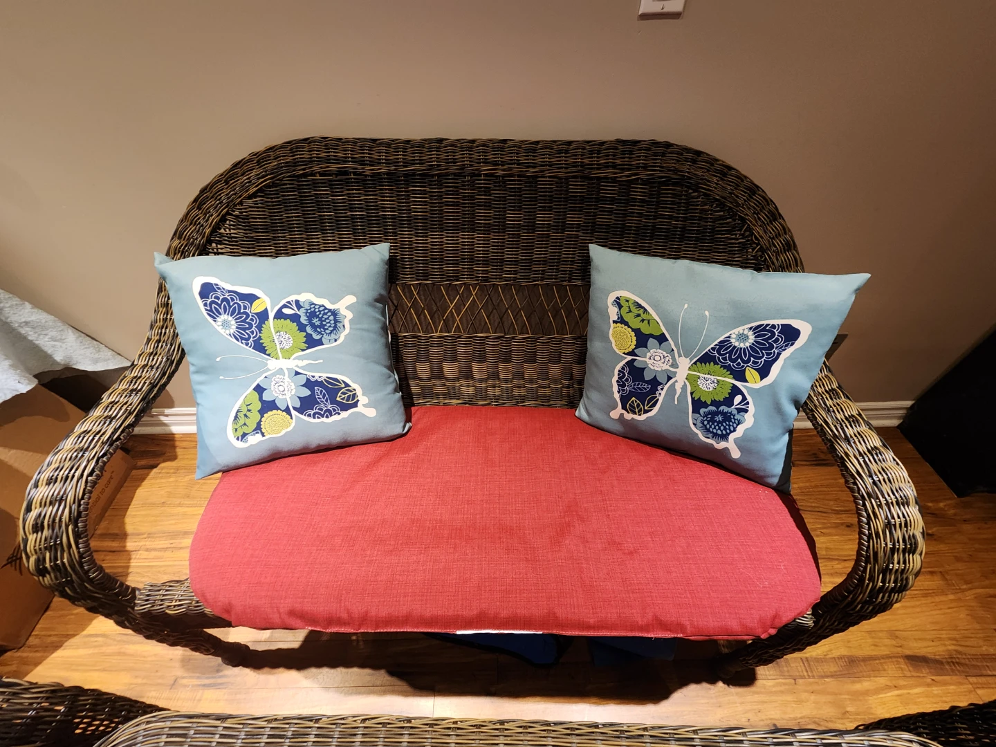 Wicker Patio Set with Cushions and Table - photo 2