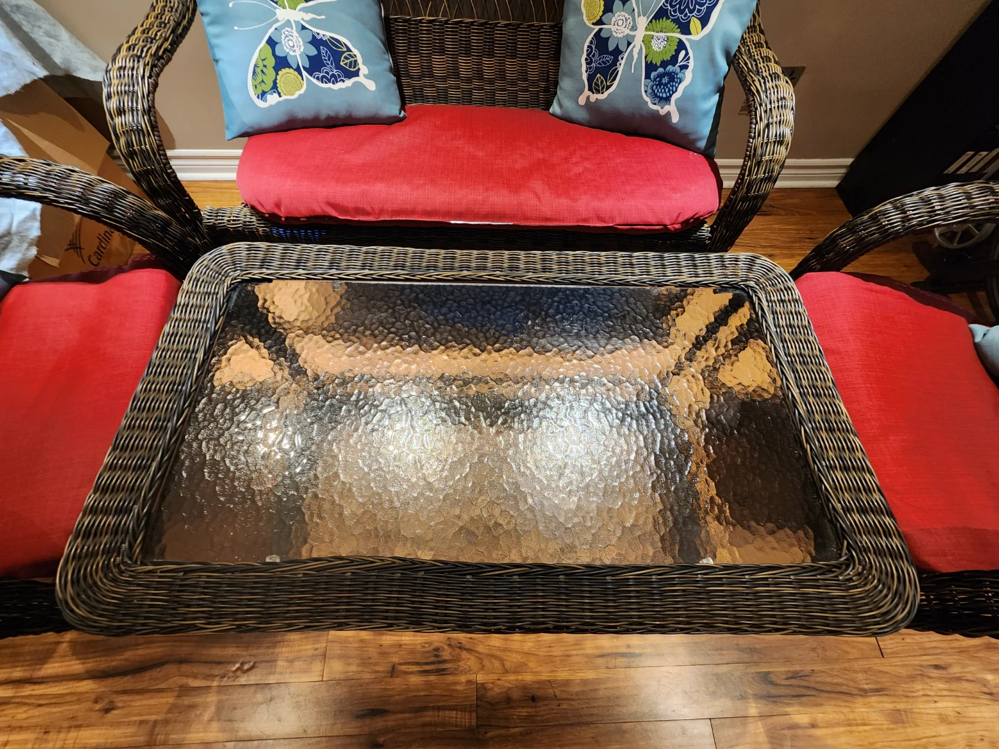 Wicker Patio Set with Cushions and Table - photo 5