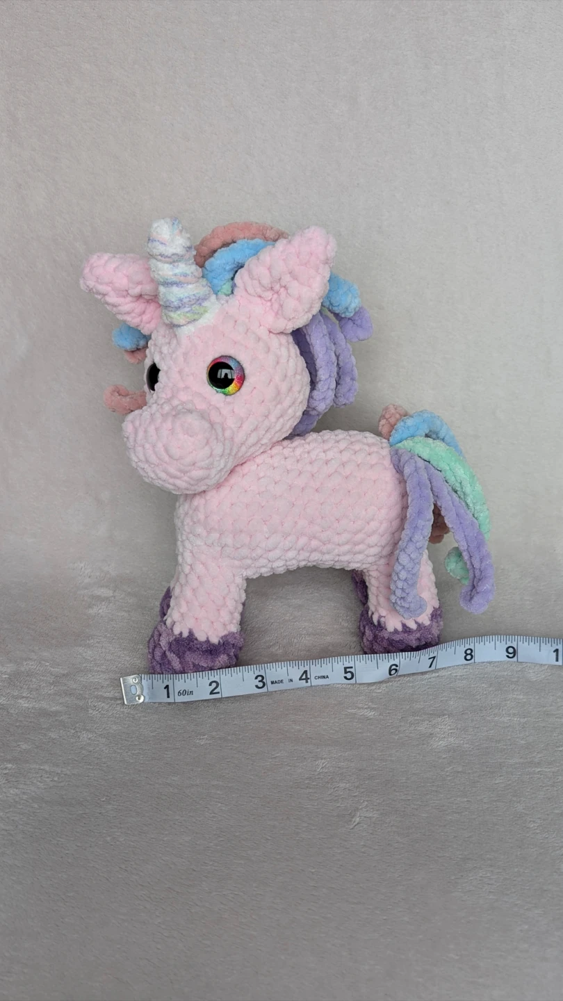 Handmade Pink Crochet Unicorn Plushie - photo 4