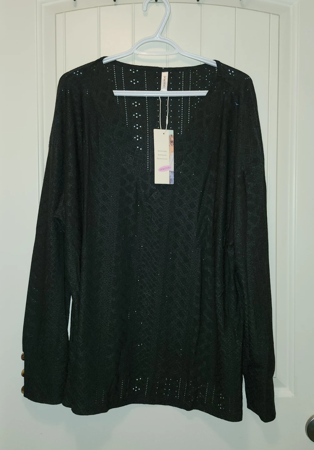 DOKOTOO Black Long Sleeve Sweater - Size 2XL