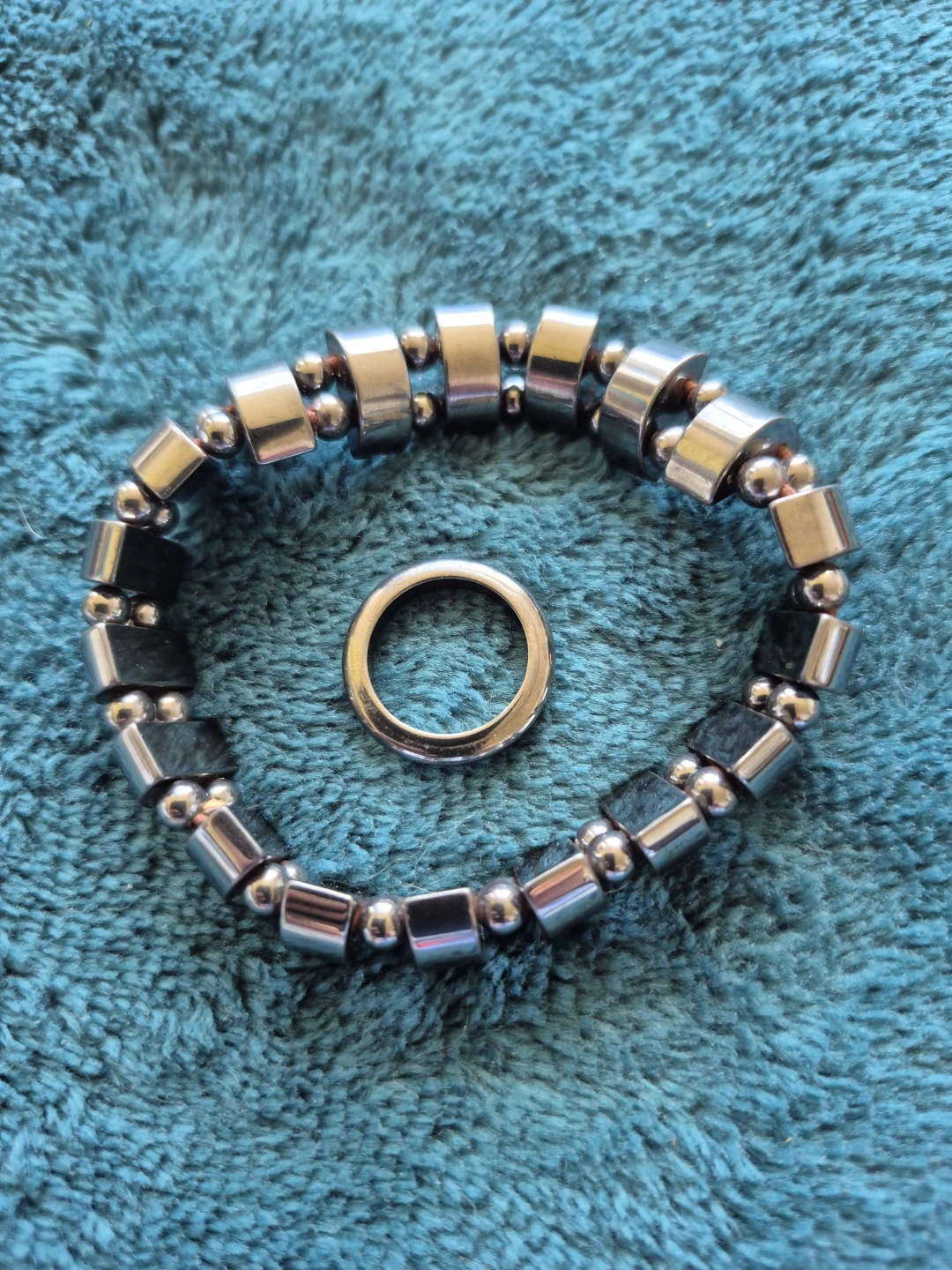 Hematite Necklace with Cat Pendant and Matching Bracelet Set - photo 5