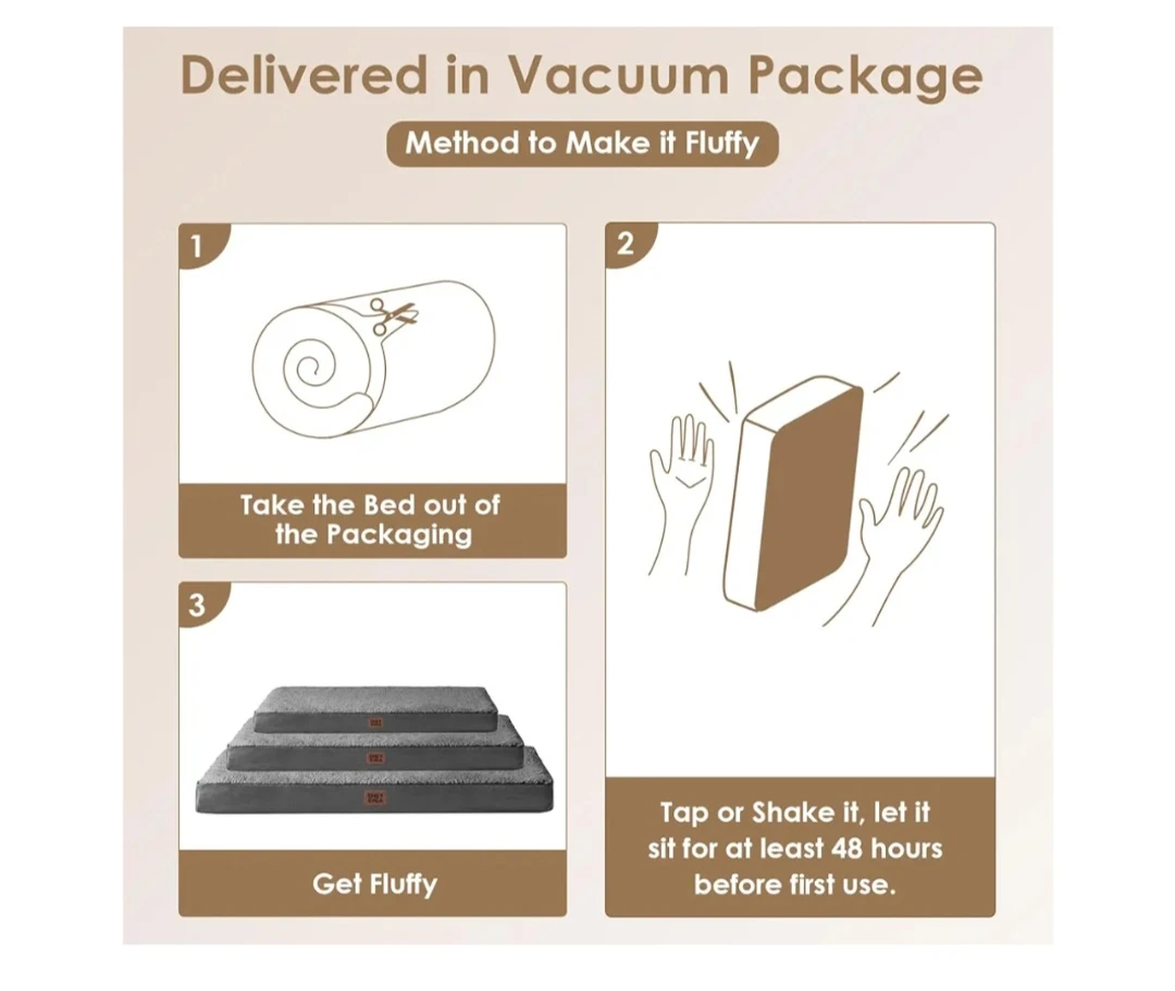 EHEYCIGA Dog Bed - Medium - Grey - photo 4