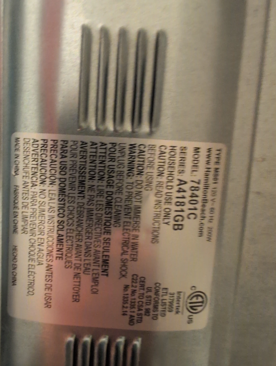 Hamilton Beach Food Slicer - photo 4