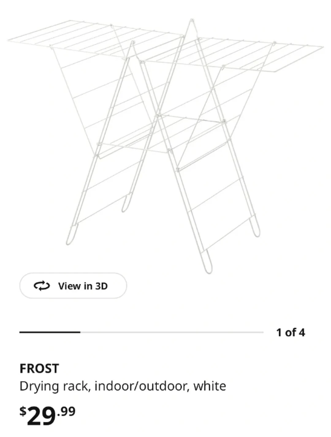 FROST Drying rack, indoor/outdoor, white