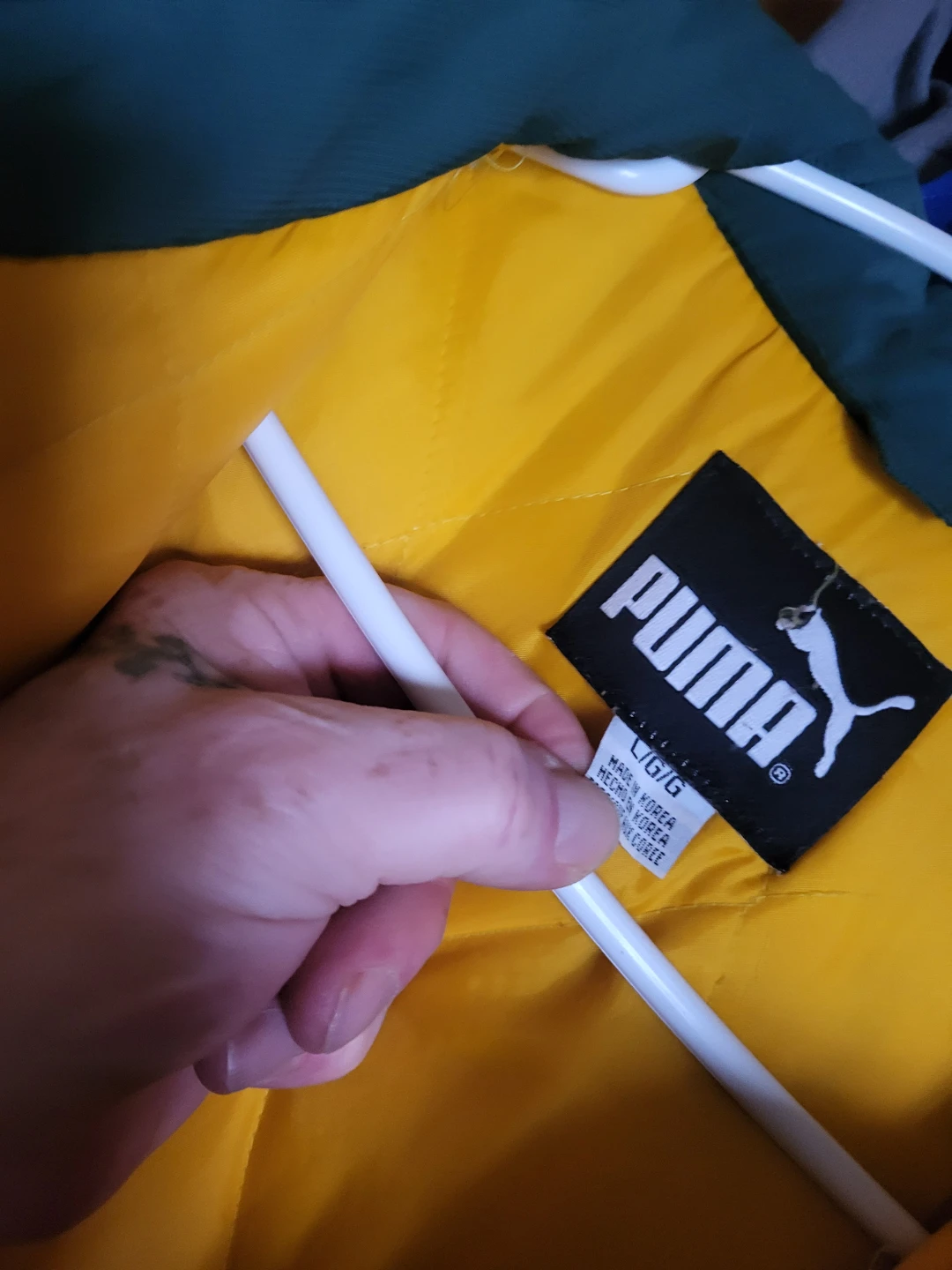 Puma Edmonton Eskimos Green & Gold Puffer Jacket Size L - photo 4