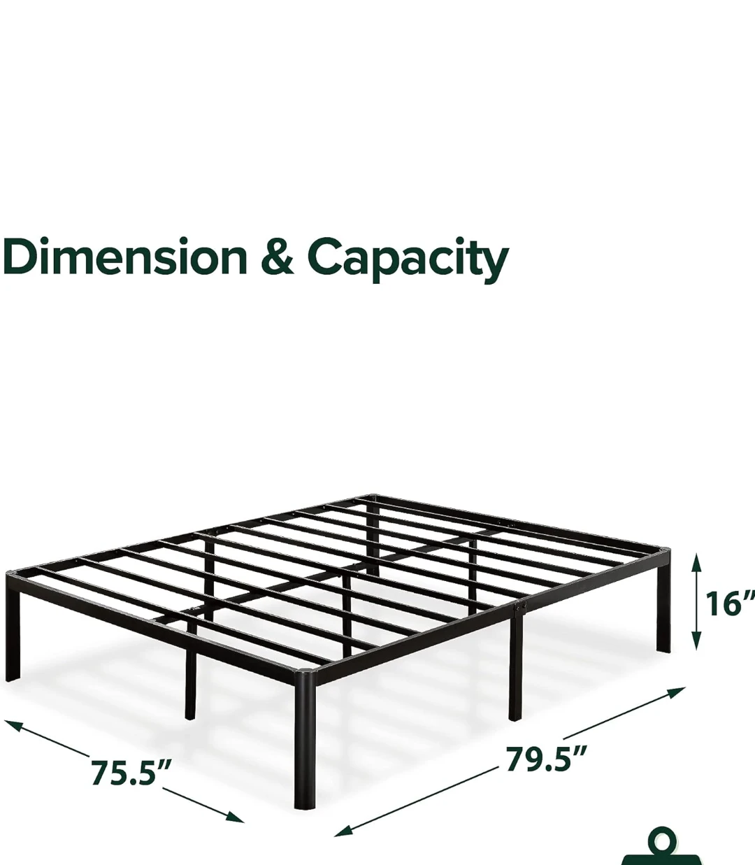Zinus 16 Inch Metal Platform Bed Frame - photo 2