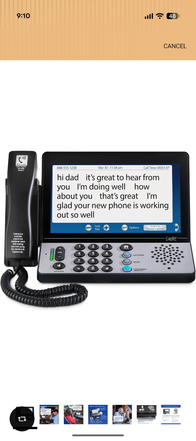 Hamilton CapTel 2400i Amplified Captioned Telephone