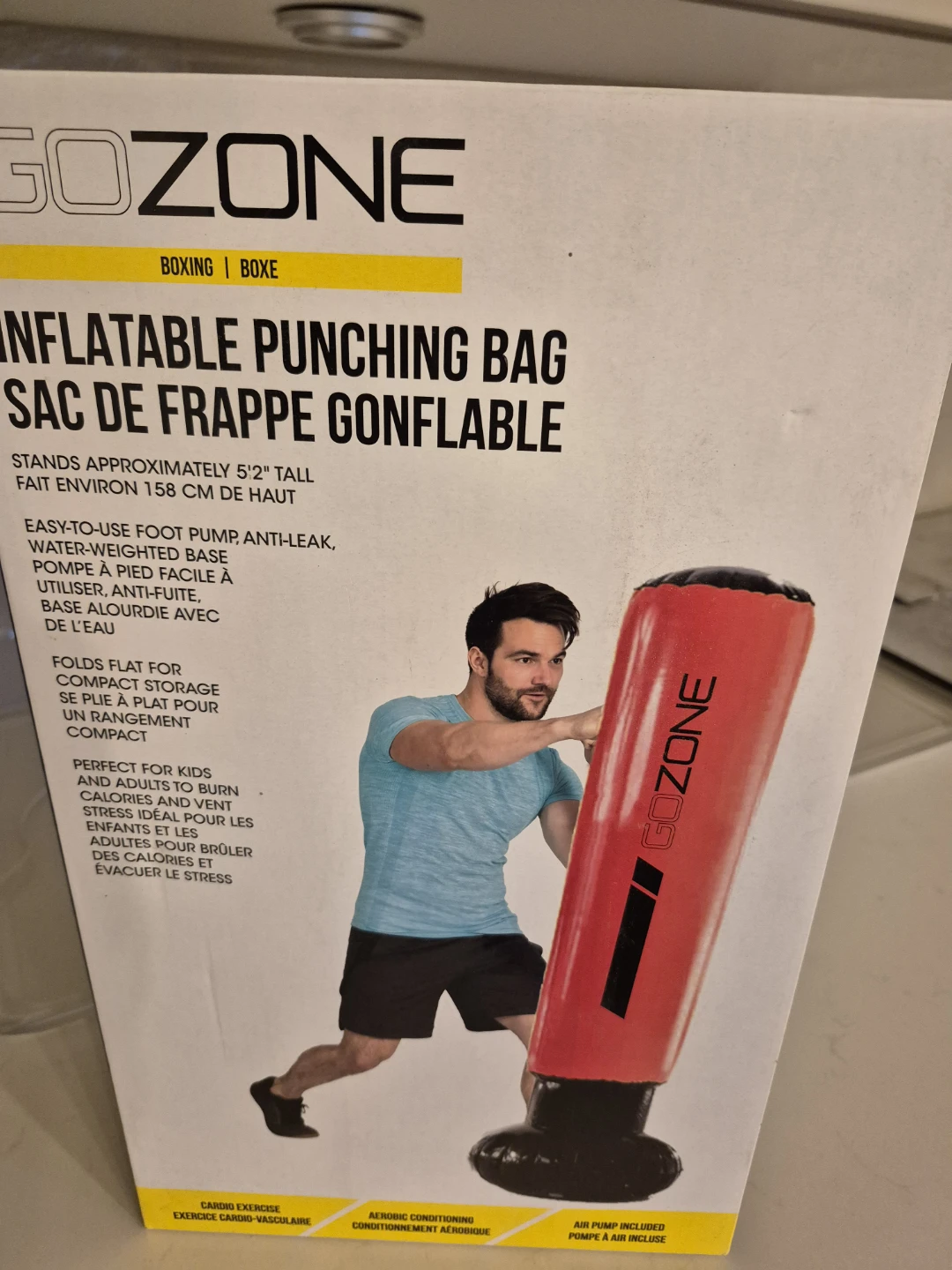 GO ZONE Inflatable Punching Bag - 5'2" Tall