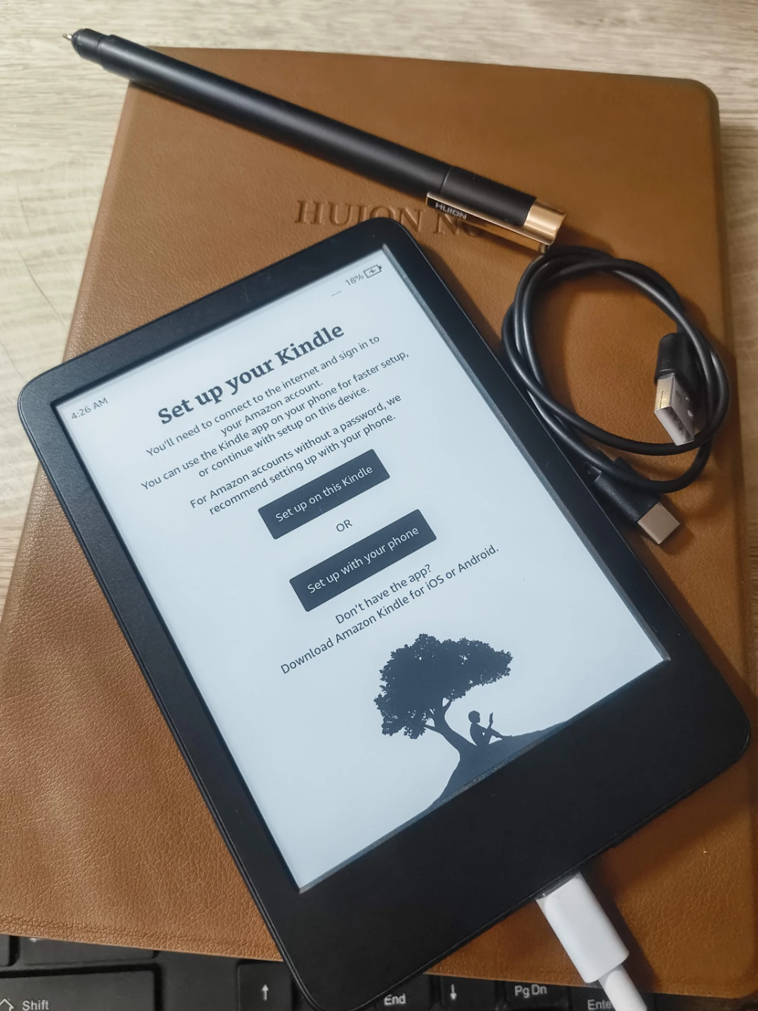Amazon Kindle 11th generation (2022) e-reader with USB-C cable