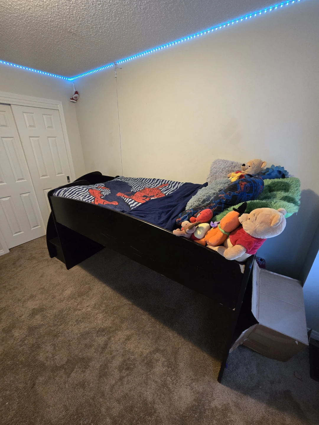 Childrens Black Loft Bed with Stairs - photo 3