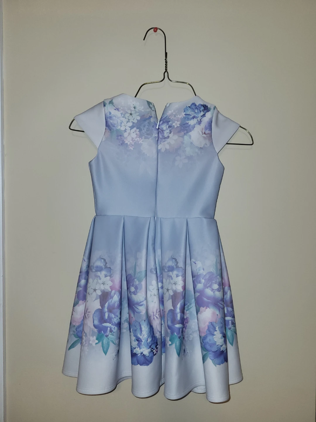 Lipsy London Girls Dress 5-6 Years Blue Floral
