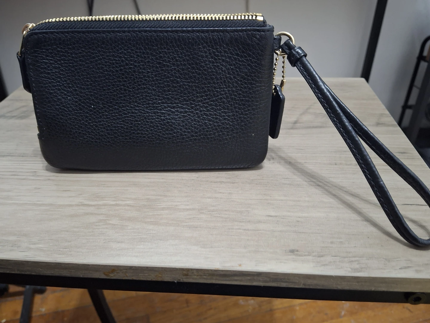 Coach Black Pebble Leather Double Zip Wristlet - photo 3