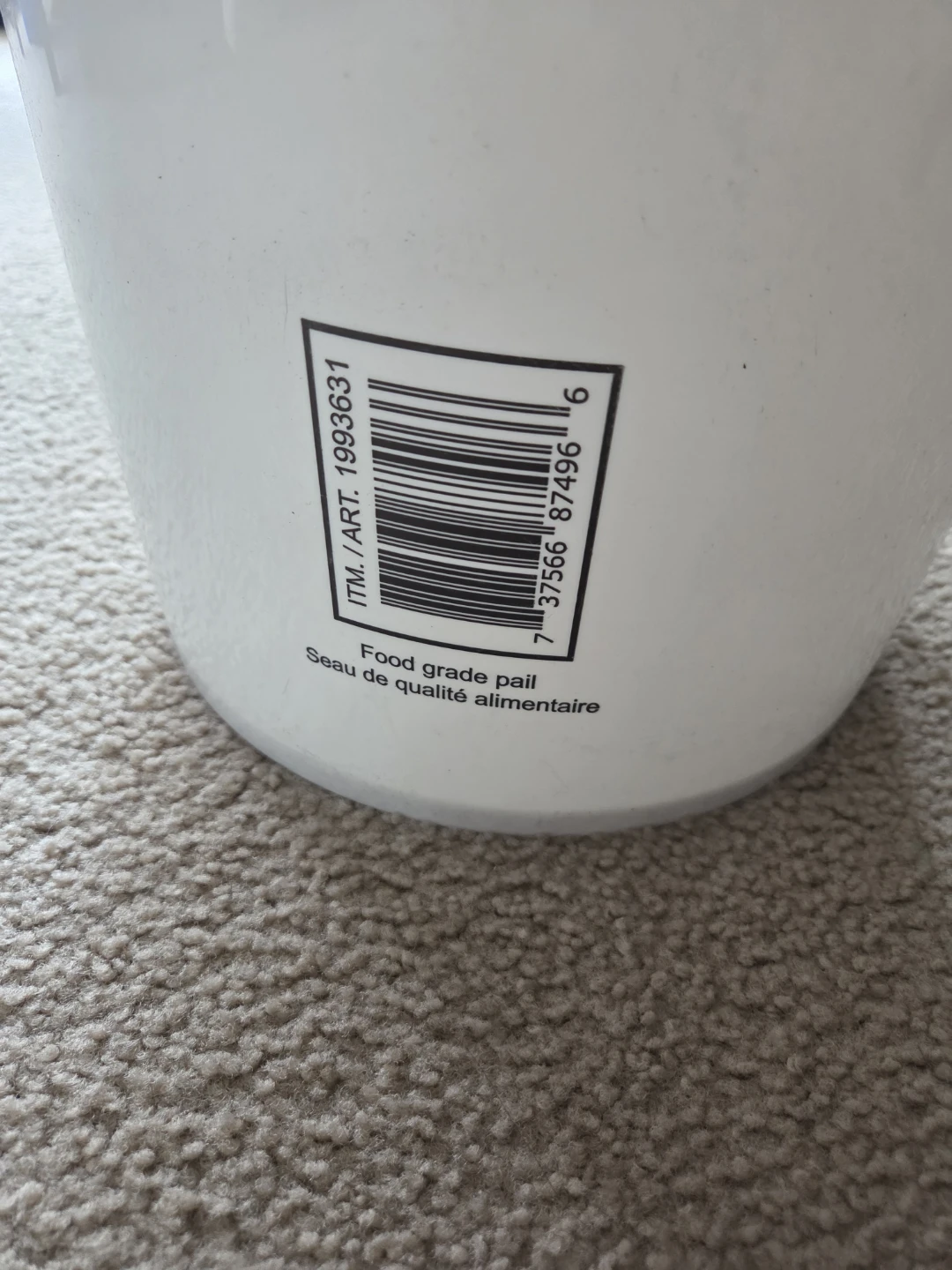 Costco 5 Gallon Food Grade Pail Bucket - photo 3